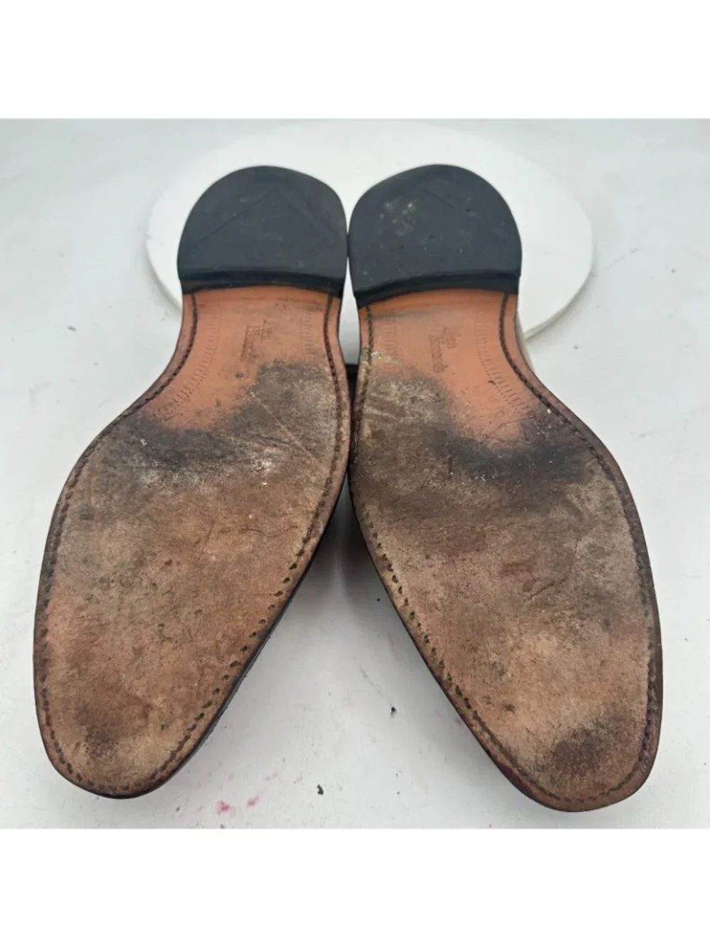 Allen Edmonds Hanover Men Size 12D Brown Leather Whole Cut Oxford Dress Shoes
